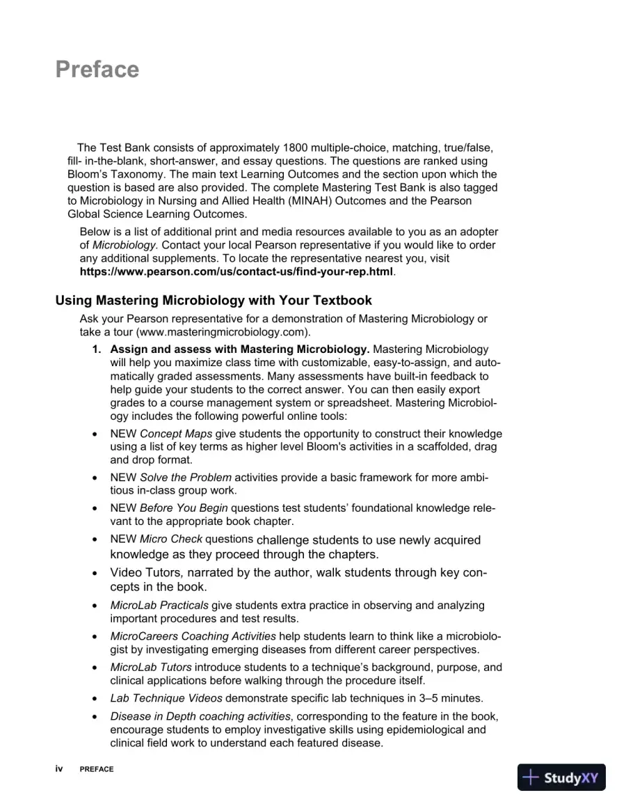Test Bank For Microbiology with Diseases by Taxonomy, 6th Edition, page 4