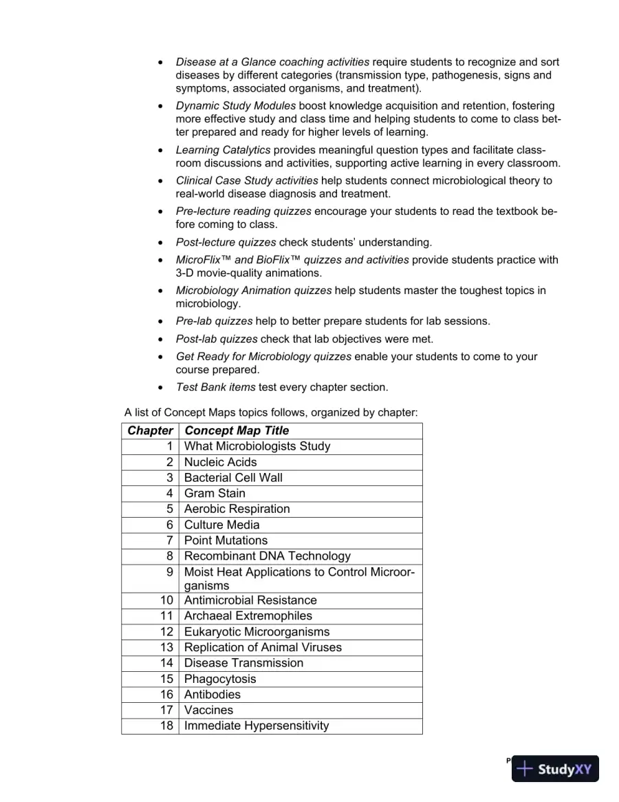 Test Bank For Microbiology with Diseases by Taxonomy, 6th Edition, page 5