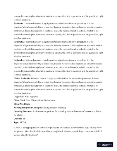 Test Bank For Principles Of Pediatric Nursing: Caring For Children, 6th Edition - Page 12 preview image