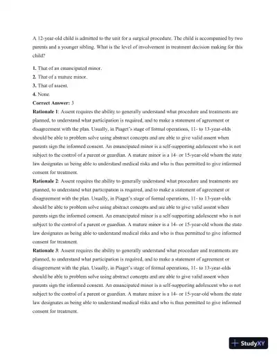 Test Bank For Principles Of Pediatric Nursing: Caring For Children, 6th Edition - Page 14 preview image