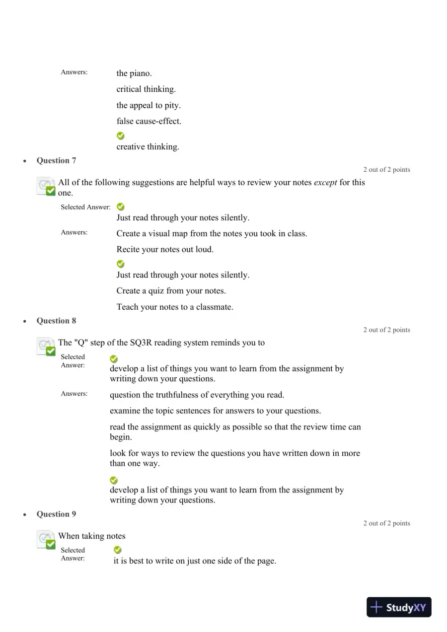 Liberty University CLST 100 Quiz 2 Complete Solutions Correct Answers Key, page 5