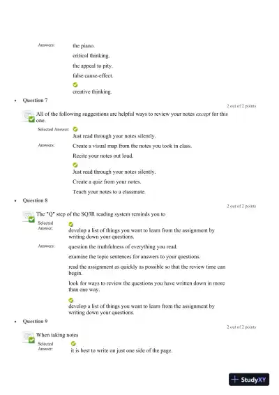 Liberty University CLST 100 Quiz 2 Complete Solutions Correct Answers Key - Page 5 preview image