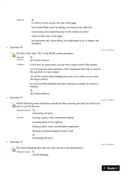 Liberty University CLST 100 Quiz 2 Complete Solutions Correct Answers Key - Page 6 preview image