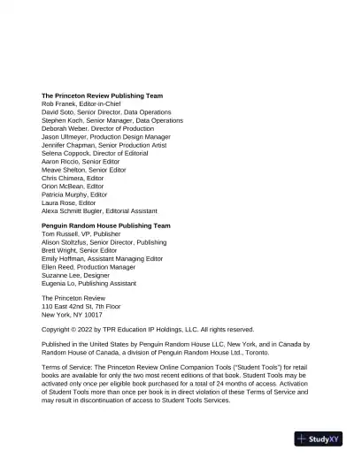 Princeton Review GRE Premium Prep, 2023: 7 Practice Tests + Review and Techniques (2022) - Page 4 preview image