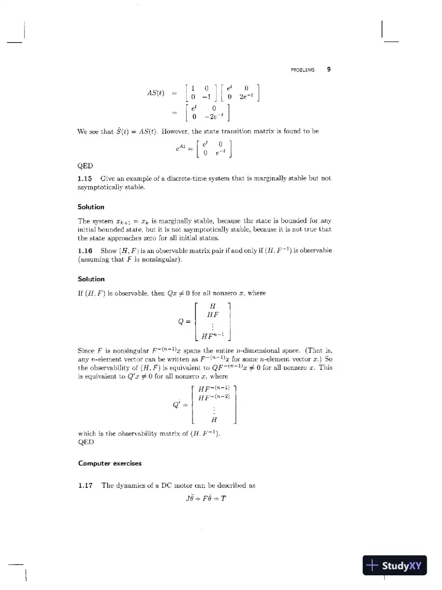 Solution Manual For Optimal State Estimation: Kalman, H Infinity, and Nonlinear Approaches, 1st Edition, page 14
