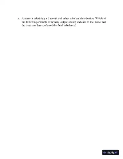 ATI Pediatrics Final Exam Study Guide with Answers (99 Solved Questions) - Page 3 preview image