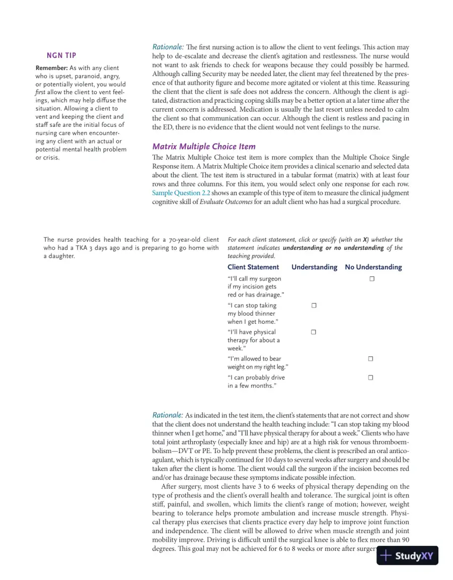 Strategies for Student Success on the Next Generation NCLEX® (NGN) Test Items (2022), page 29