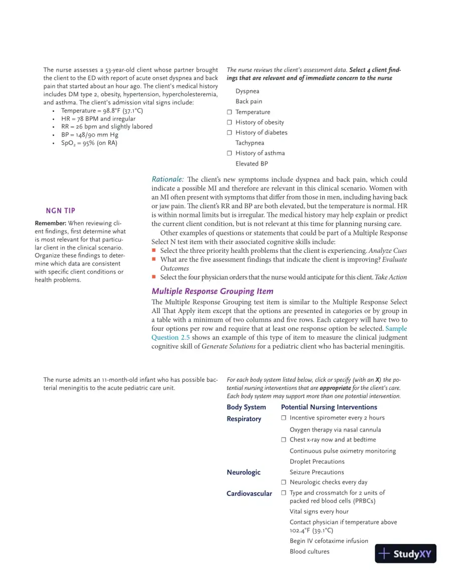 Strategies for Student Success on the Next Generation NCLEX® (NGN) Test Items (2022), page 31