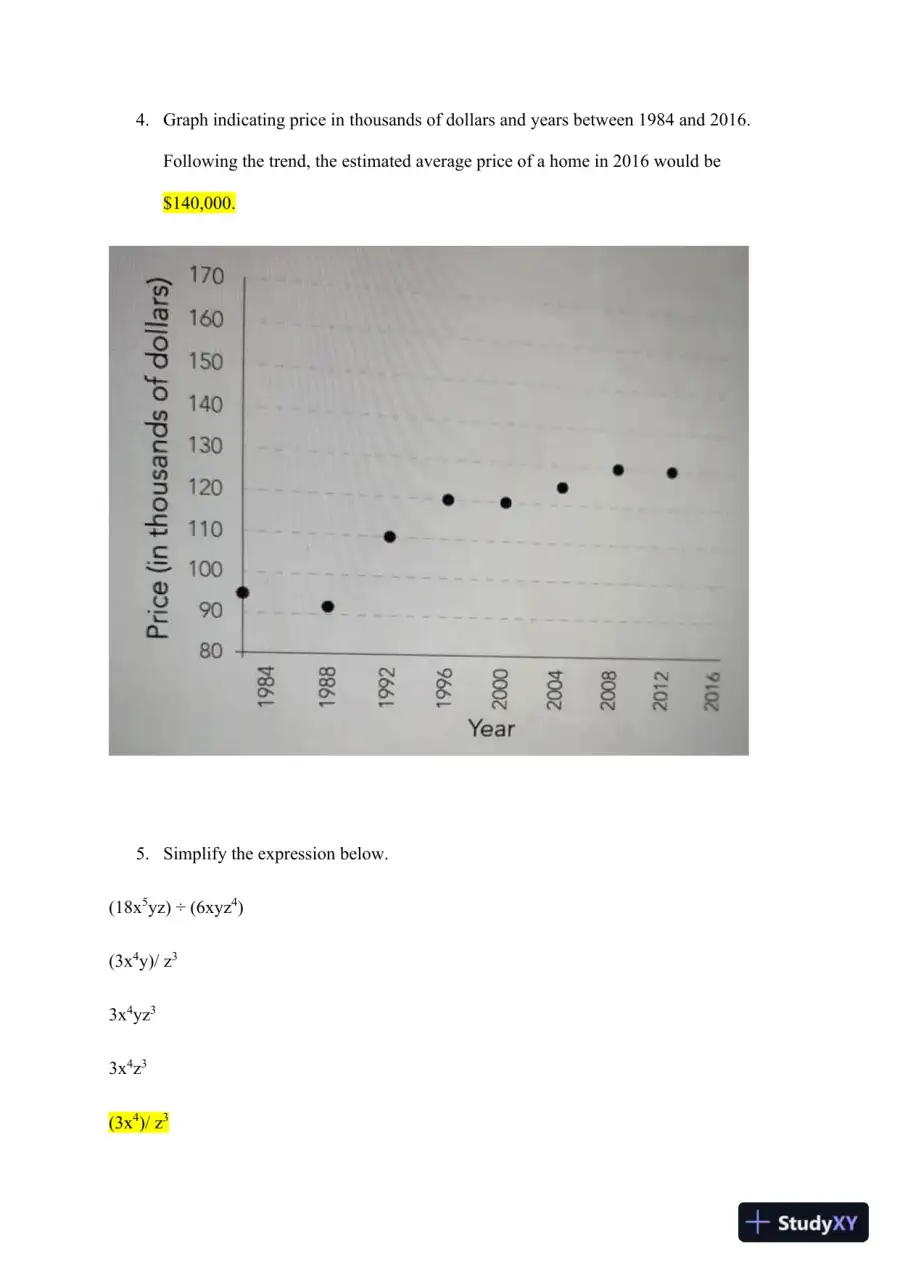 ATI Mathematics TEAS With Answers (92 Solved Questions), page 3