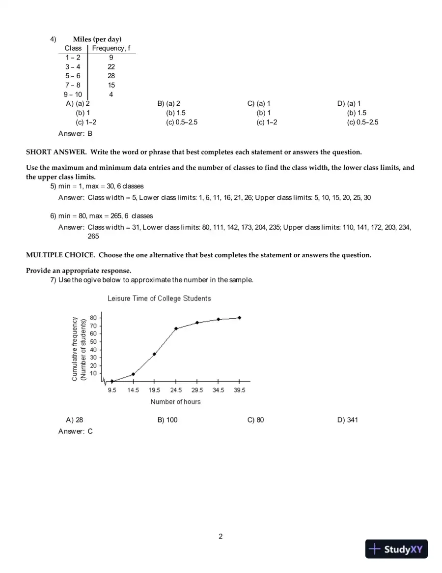 Test Bank For Elementary Statistics: Picturing the World, 7th Edition, page 12