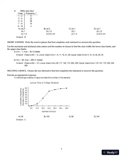 Test Bank For Elementary Statistics: Picturing the World, 7th Edition - Page 12 preview image