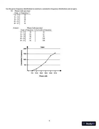 Test Bank For Elementary Statistics: Picturing the World, 7th Edition - Page 16 preview image