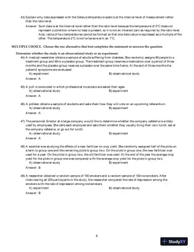 Test Bank For Elementary Statistics: Picturing the World, 7th Edition - Page 7 preview image