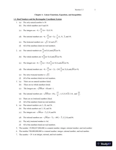 Solution Manual for A Graphical Approach to Precalculus with Limits, 7th Edition - Page 4 preview image