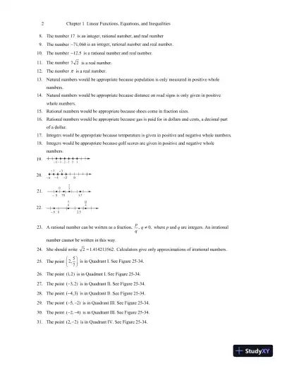 Solution Manual for A Graphical Approach to Precalculus with Limits, 7th Edition - Page 5 preview image