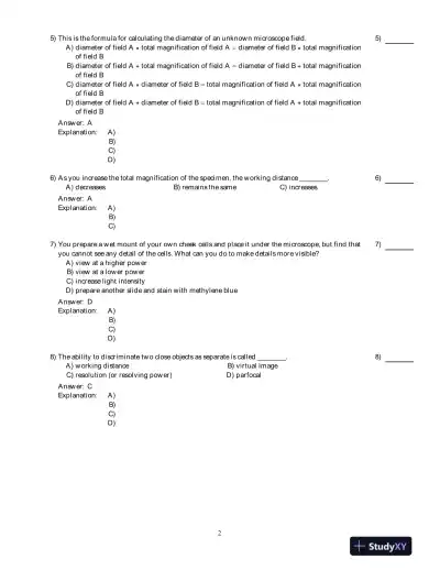 Test Bank for Human Anatomy and Physiology Laboratory Manual, 10th Edition - Page 15 preview image