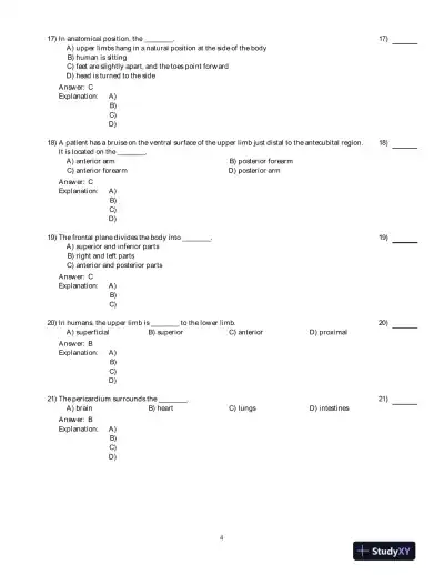 Test Bank for Human Anatomy and Physiology Laboratory Manual, 10th Edition - Page 5 preview image