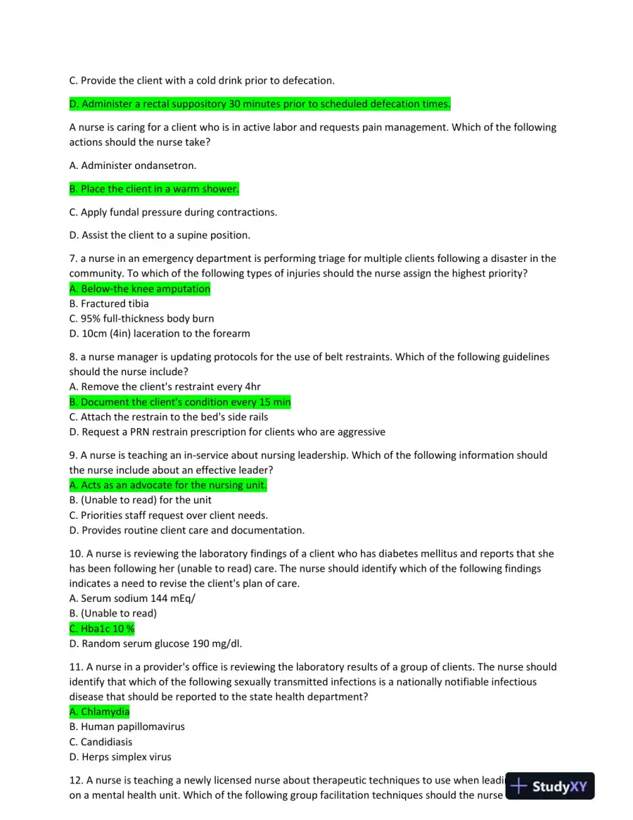 2022 ATI Nursing Comprehensive Predictor Exam With Answers (473 Solved Questions), page 3