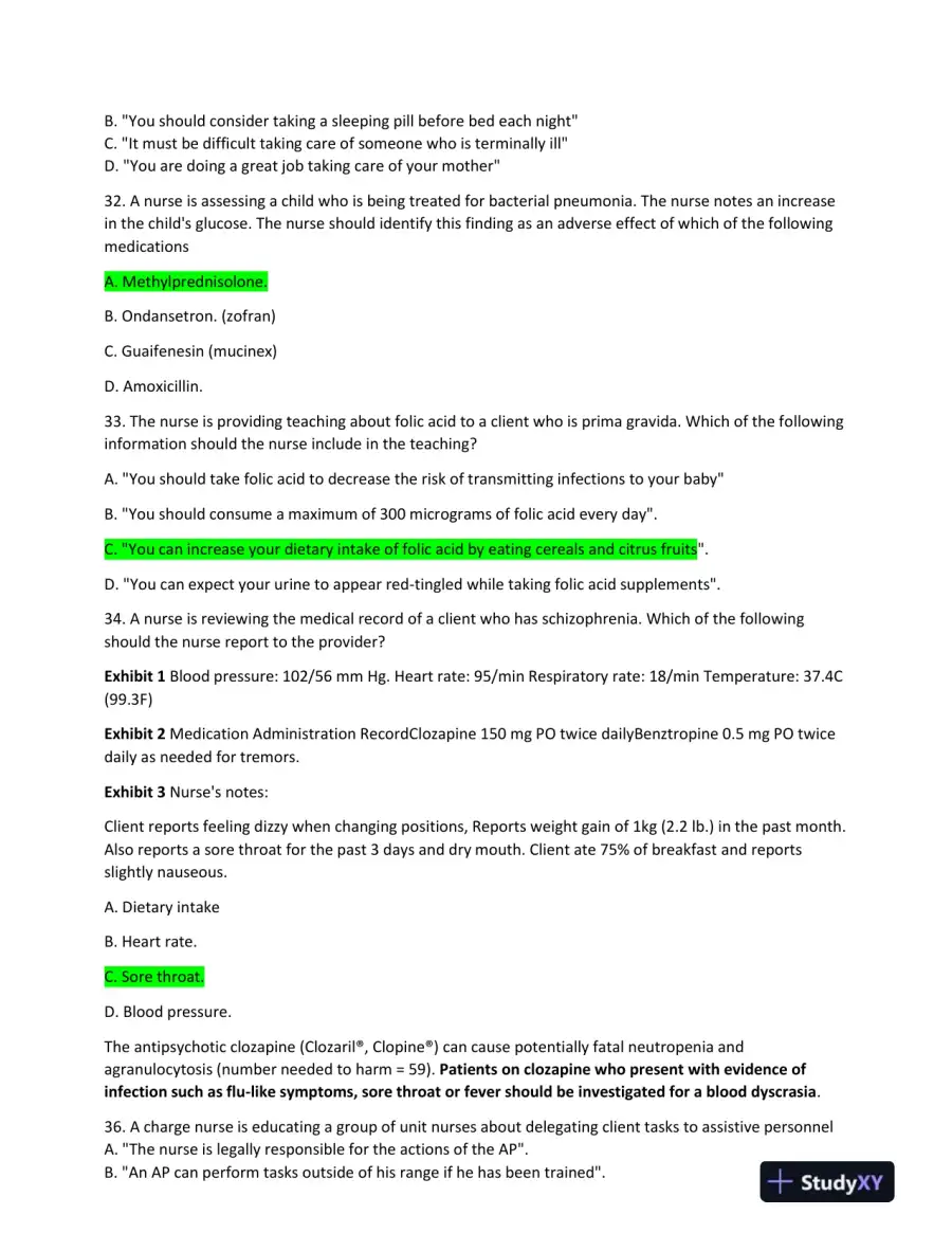 2022 ATI Nursing Comprehensive Predictor Exam With Answers (473 Solved Questions), page 7