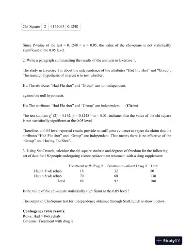Statistical Analysis of Chi-Square Tests and Nonparametric Tests: A Comprehensive Study on Hypothesis Testing and Interpretation - Page 3 preview image