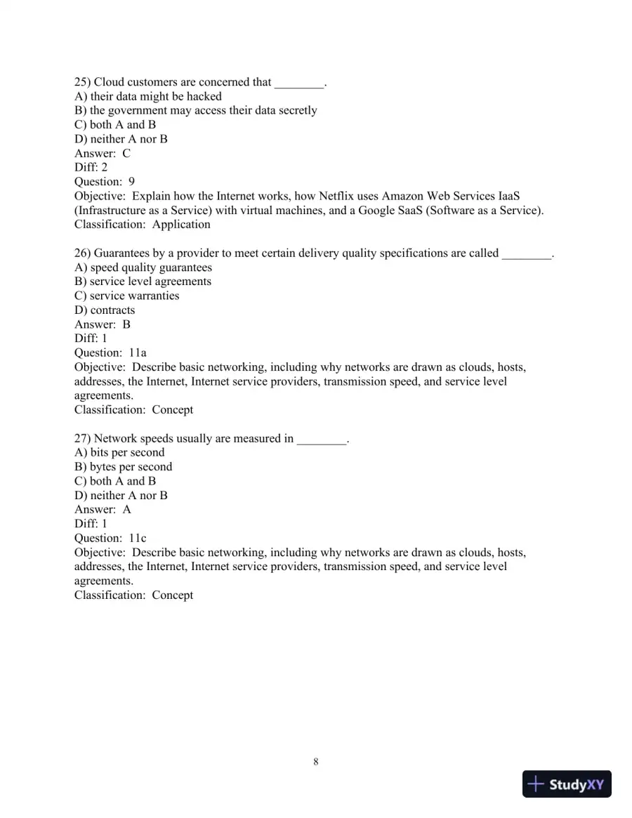 Test Bank For Business Data Networks And Security, 10th Edition, page 9