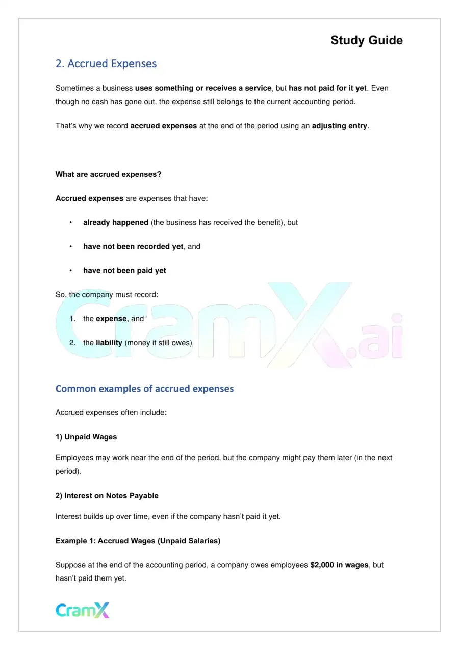 Accounting Principles I – Adjustments and Financial Statements, page 4