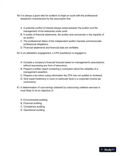 Test Bank For Auditing And Assurance Services, 5th Edition - Page 16 preview image