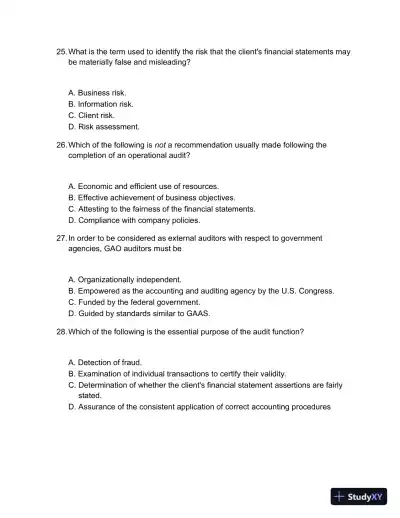 Test Bank For Auditing And Assurance Services, 5th Edition - Page 6 preview image