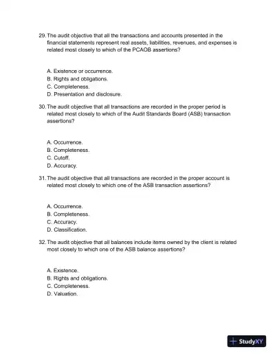 Test Bank For Auditing And Assurance Services, 5th Edition - Page 7 preview image