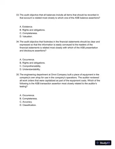 Test Bank For Auditing And Assurance Services, 5th Edition - Page 8 preview image