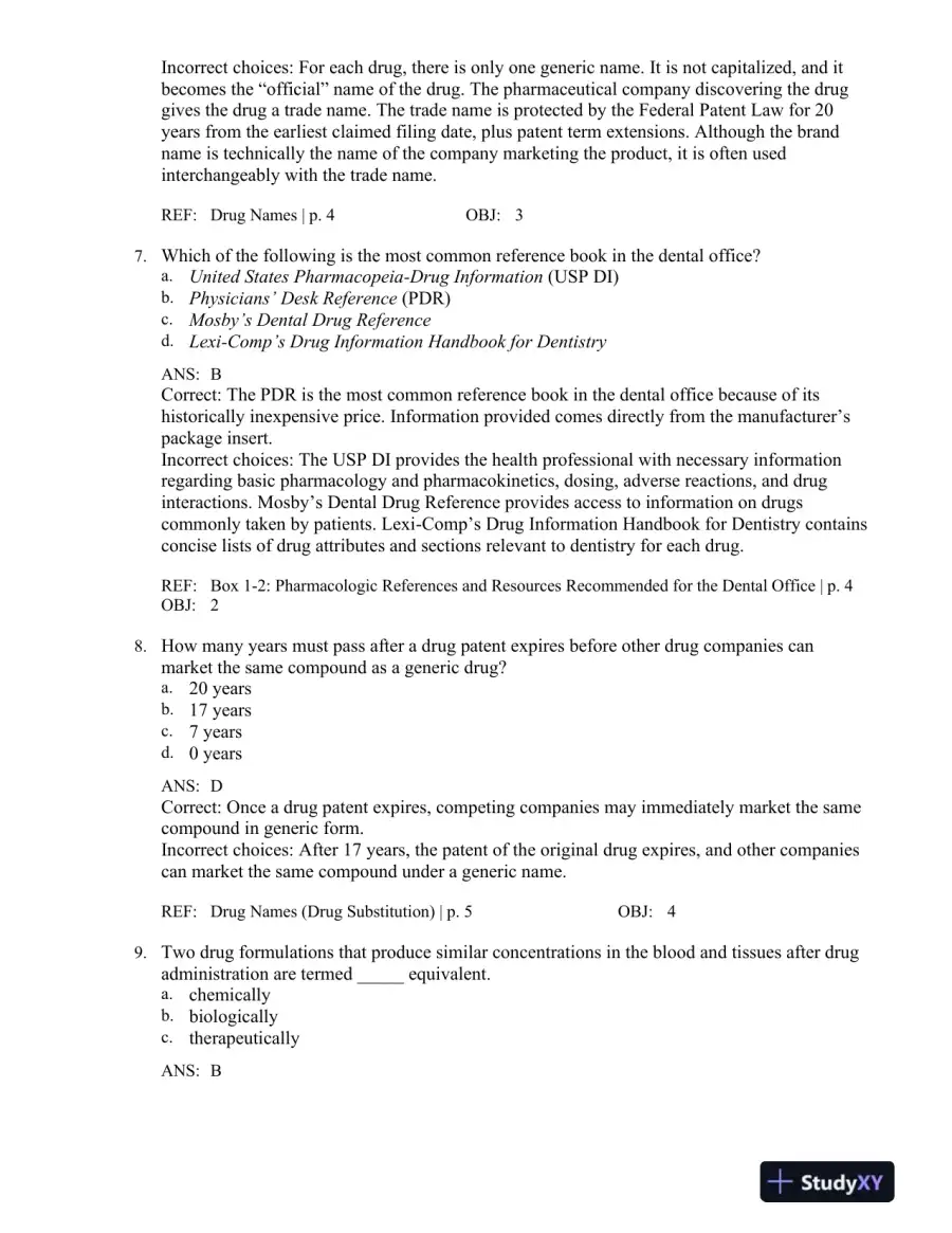 Applied Pharmacology for the Dental Hygienist 7th Edition Test Bank, page 4