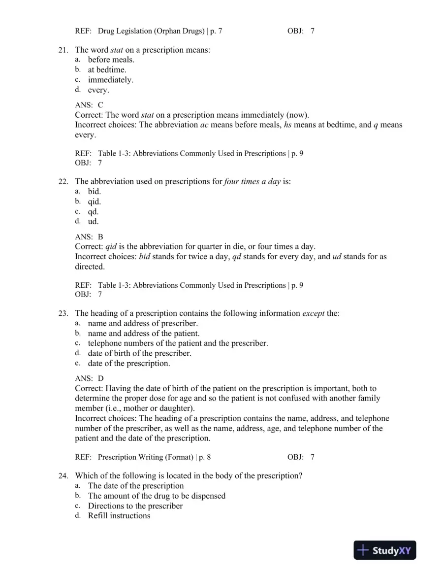 Applied Pharmacology for the Dental Hygienist 7th Edition Test Bank, page 9