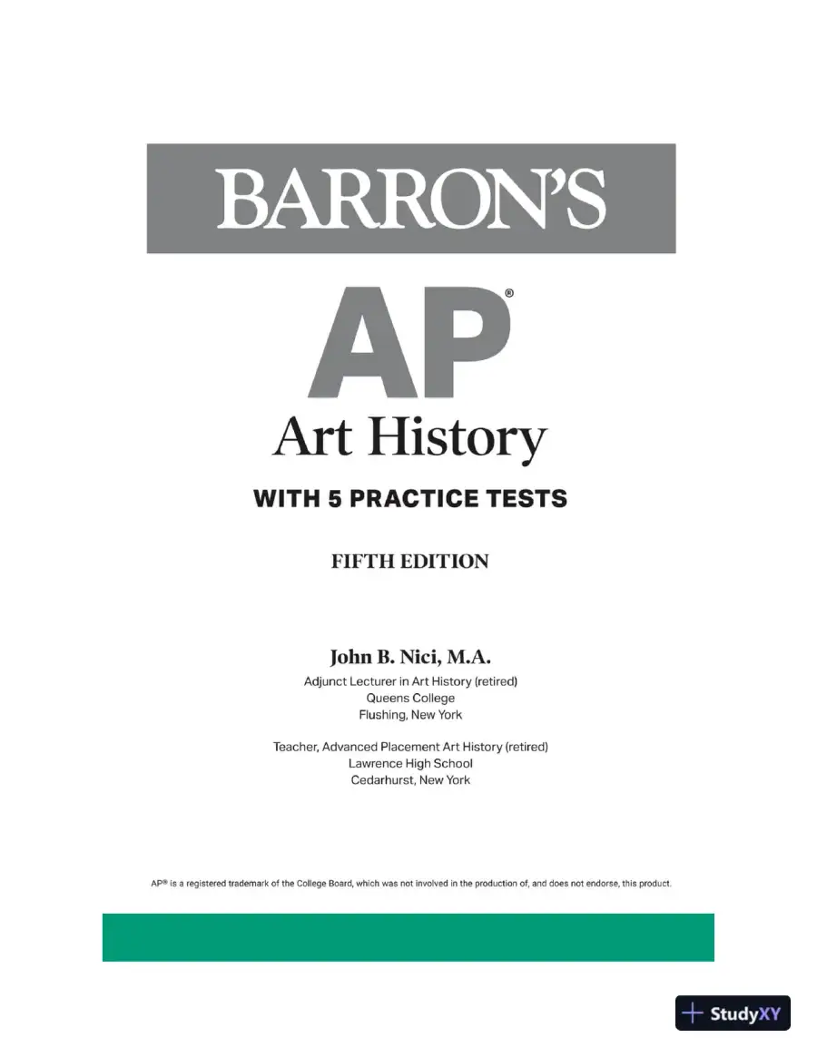 AP Art History: With 5 Practice Tests, 5th Edition (2021), page 3