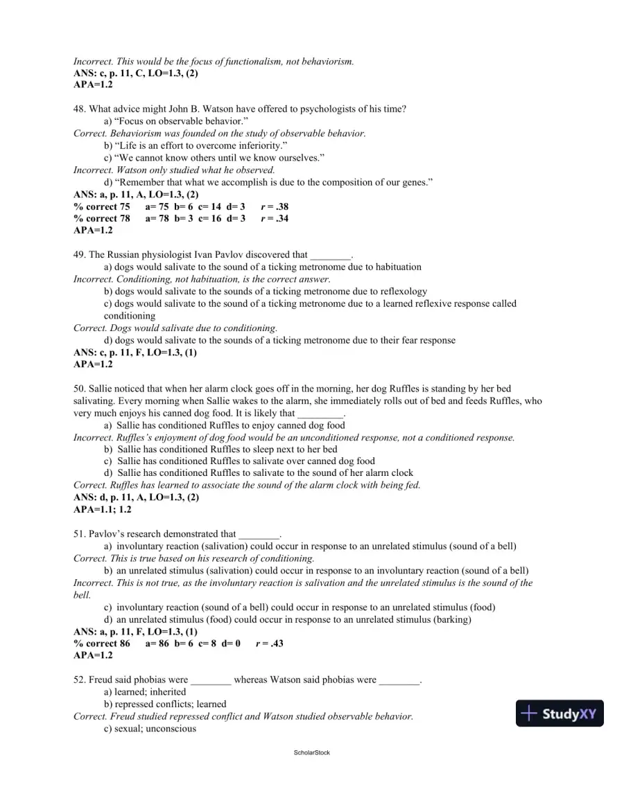 Test Bank For Psychology, 4th Edition, page 12