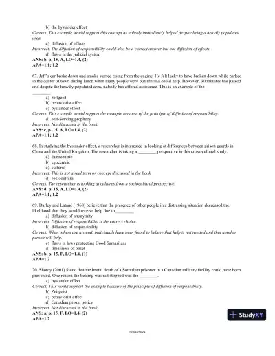 Test Bank For Psychology, 4th Edition - Page 16 preview image