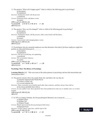 Test Bank For Psychology, 4th Edition - Page 5 preview image