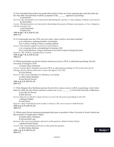 Test Bank For Psychology, 4th Edition - Page 8 preview image