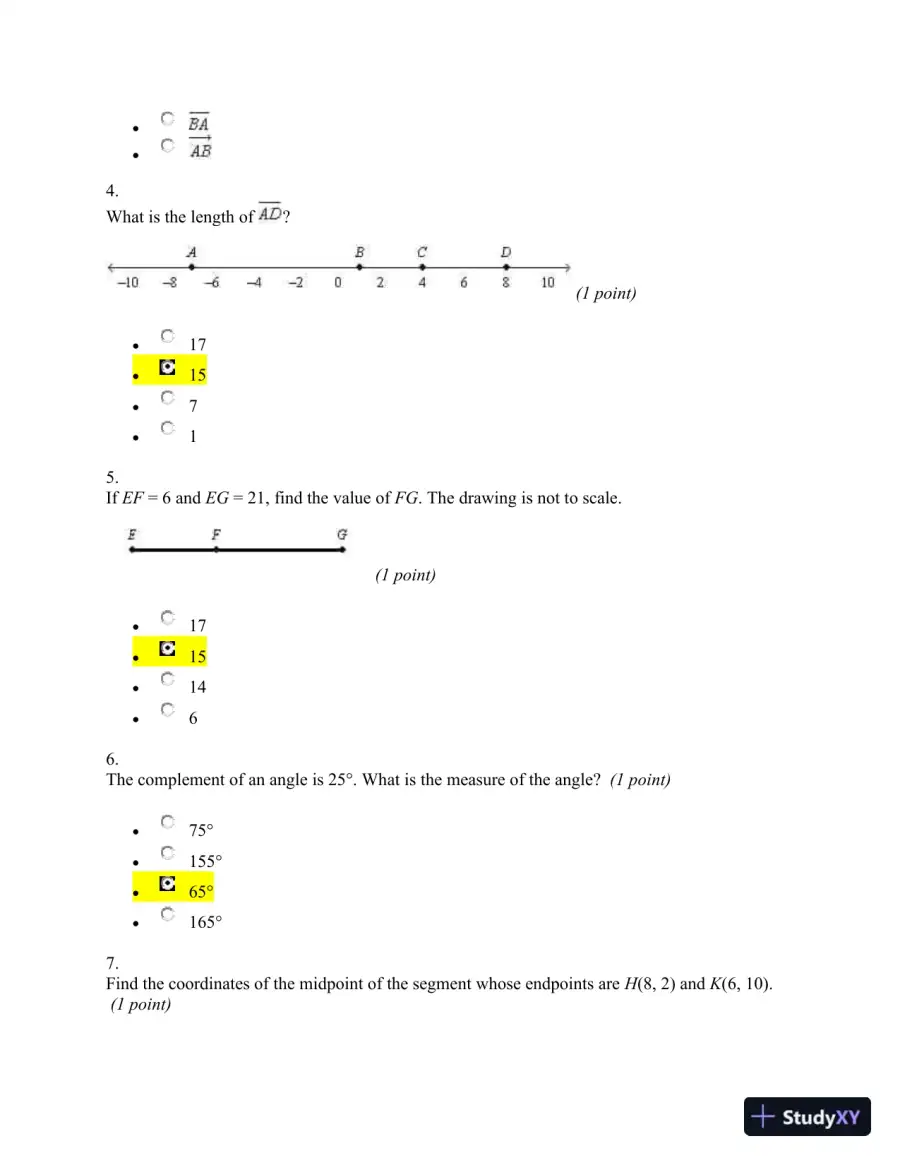 Geometry Practice Test: Angles, Shapes, And Properties, page 3