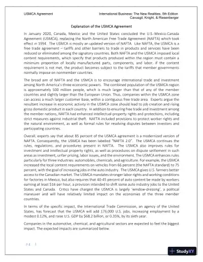 Solution Manual for International Business A Managerial Perspective, 9th Edition - Page 3 preview image