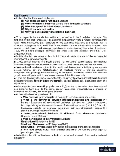 Solution Manual for International Business A Managerial Perspective, 9th Edition - Page 8 preview image