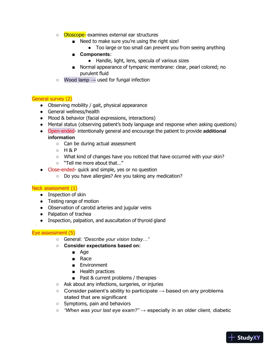 2024-2025 NURS190 Physical Assessment Final Exam (30 Solved Assessments), page 10