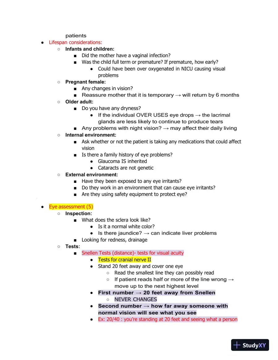 2024-2025 NURS190 Physical Assessment Final Exam (30 Solved Assessments), page 11
