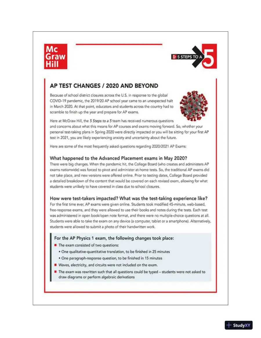 5 Steps to a 5: AP Physics 1 Algebra-Based 2021 Elite Student Edition (2020), page 4