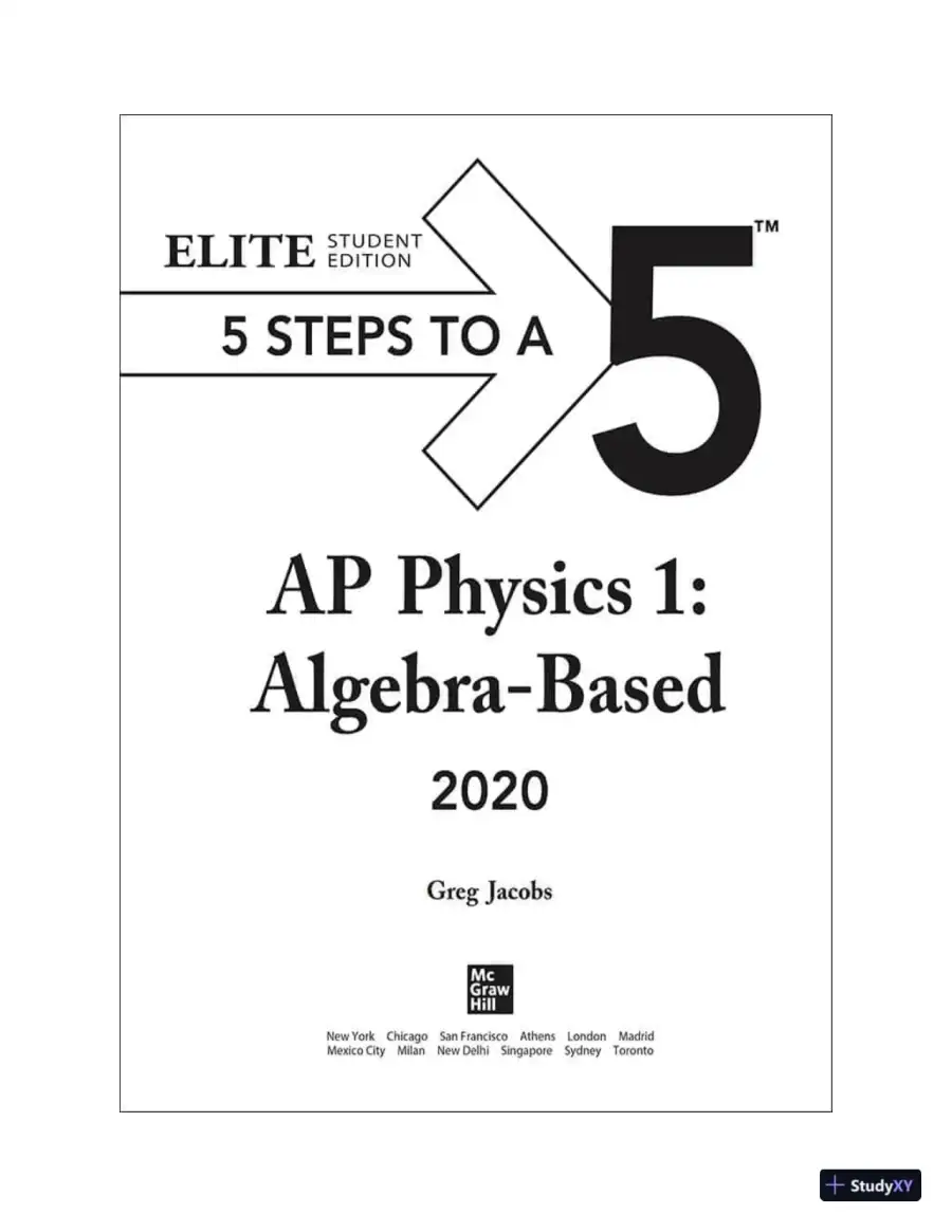 5 Steps to a 5: AP Physics 1 Algebra-Based 2021 Elite Student Edition (2020), page 8