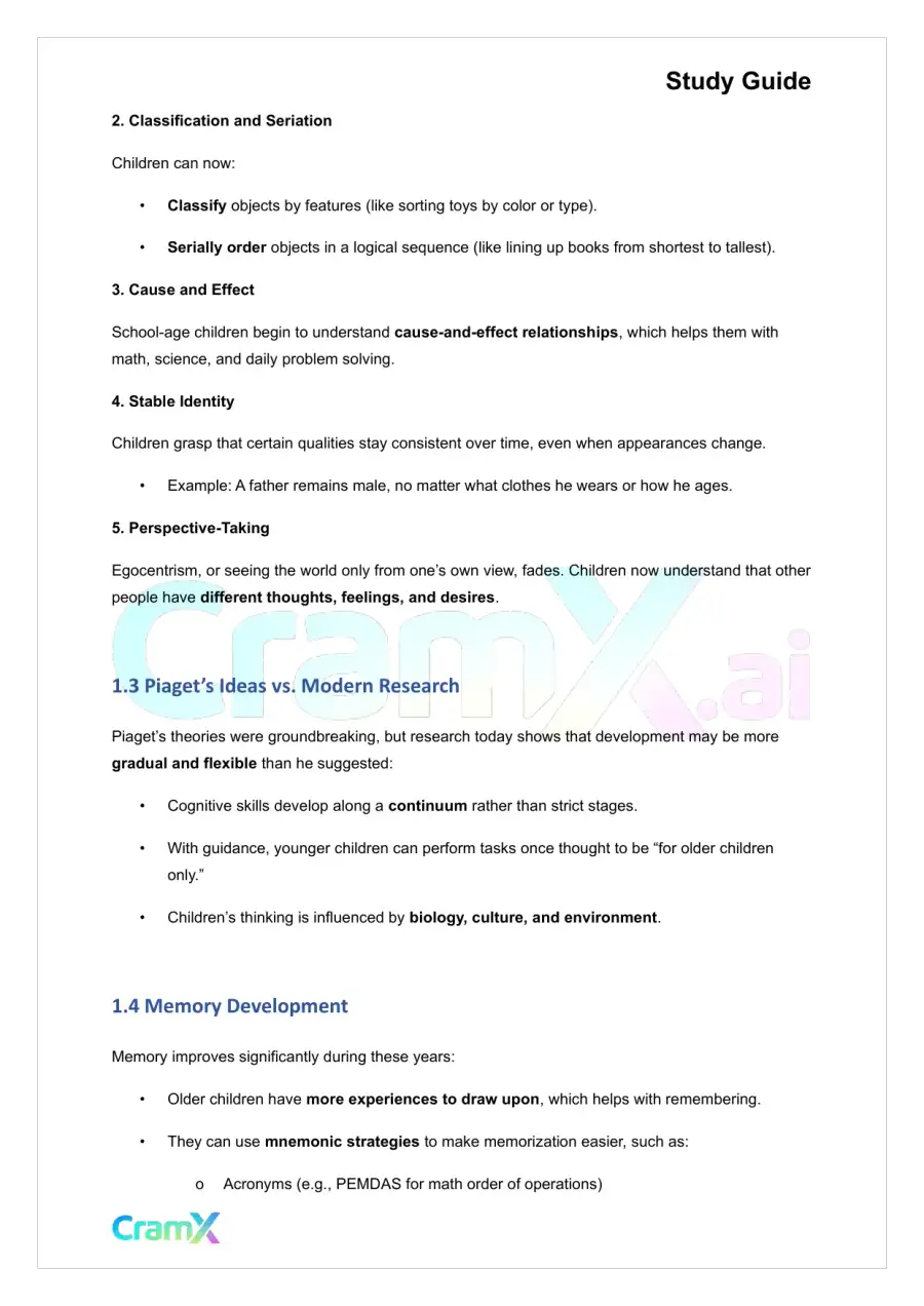 Developmental Psychology - Physical, Cognitive Development Age 7–11, page 2