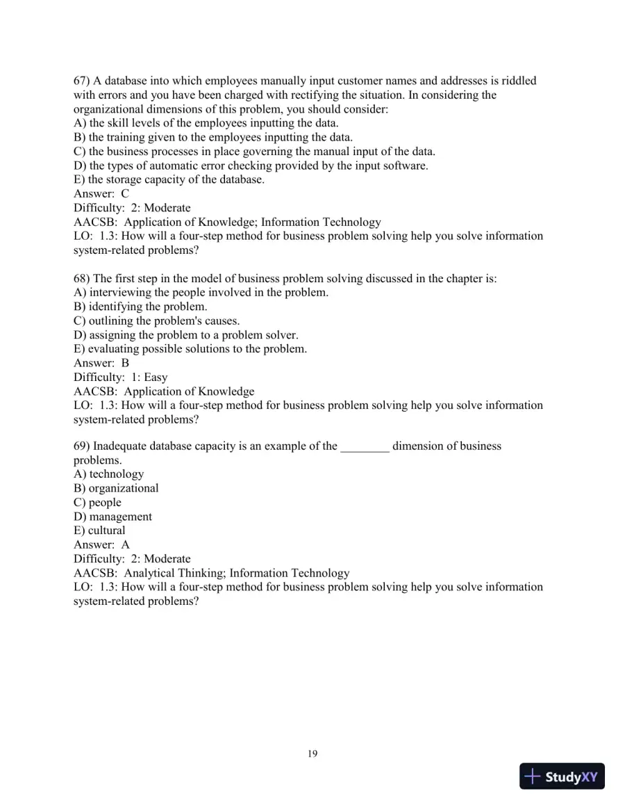Test Bank for Essentials of MIS, 12th Edition, page 20
