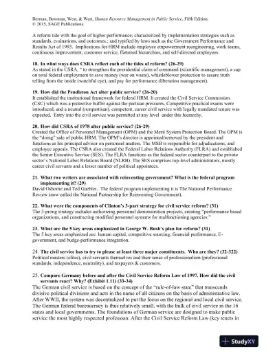 Human Resource Management in Public Service: Paradoxes, Processes, and Problems Fifth Edition Test Bank - Page 6 preview image
