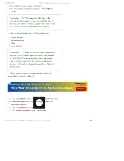 Ethernet Concepts Exam Answers - Page 10 preview image