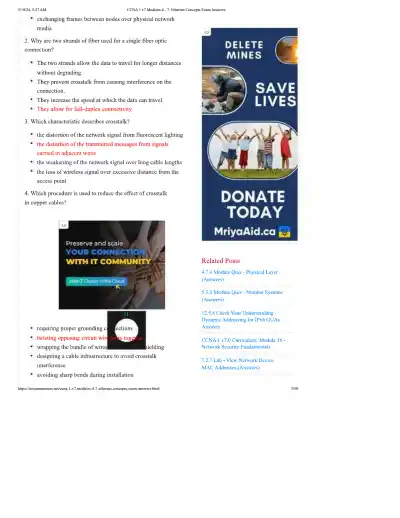 Ethernet Concepts Exam Answers - Page 3 preview image