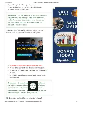 Ethernet Concepts Exam Answers - Page 6 preview image